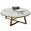 Table basse en or